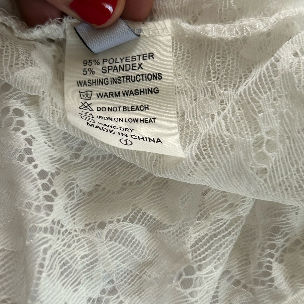 Lace Bustier Corset in Cream Size Large - Picture 3 of 5